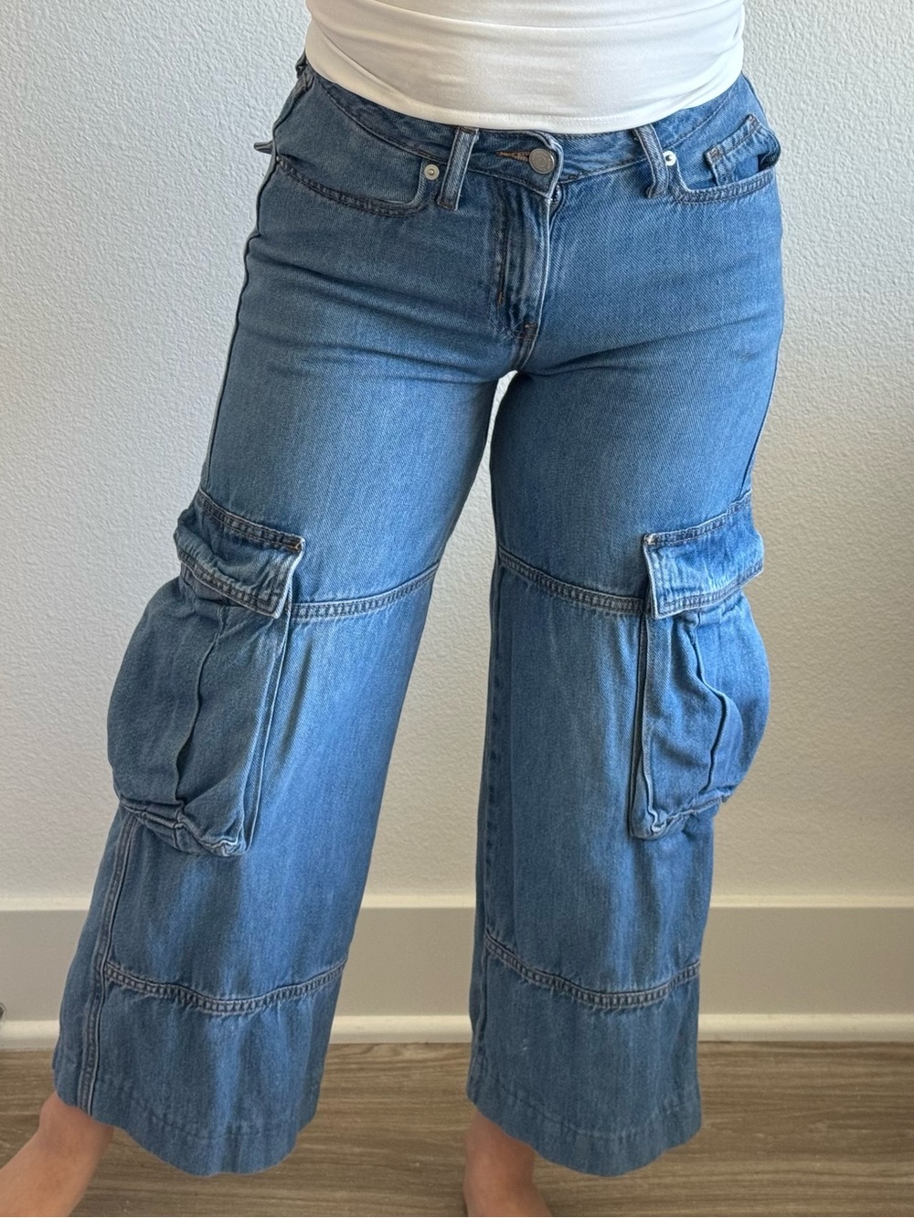 Wild Fable Mid Rise Baggy Cargo Jeans